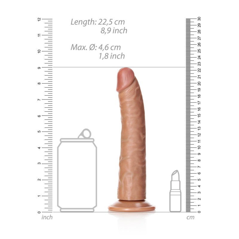 Duże realistyczne dildo z mocną przyssawką 22,5 cm